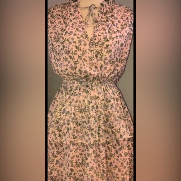 Dresses & Skirts - ✨💥⚡️ Current Air Anthropologie Pookie Pink Floral Shimmer Dress